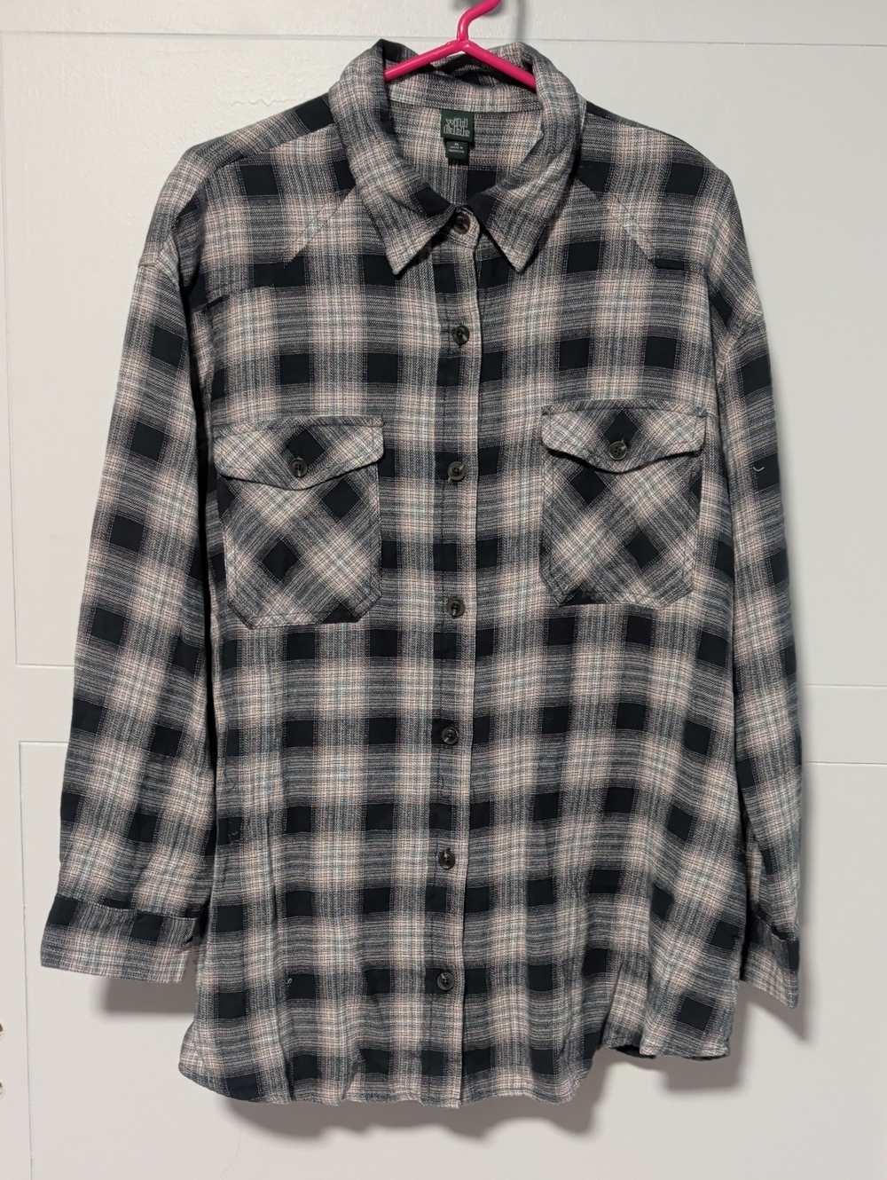 wild fable Plaid Long-Sleeve Button Shirt